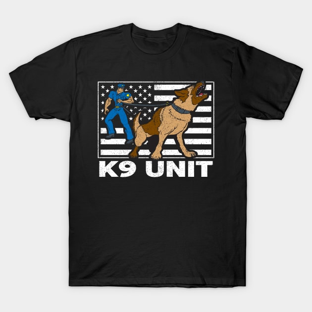 K9 Unit Police Law Enforcement T-Shirt by RadStar